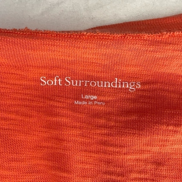 Soft Surroundings Cotton Marchesa Dress in Mango Size Large - Picture 4 of 7